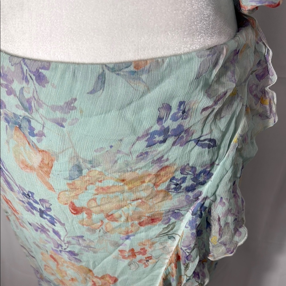 Alice + Olivia Caily Skirt & Annmarie Floral Georgette Top Set  0 Skirt / XS Top - Picture 6 of 12